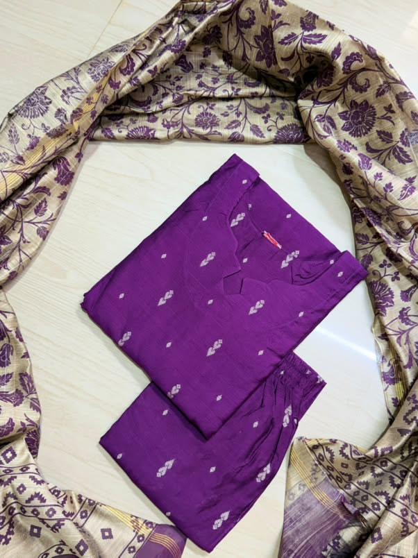 Raw Silk Kurti Set EW158