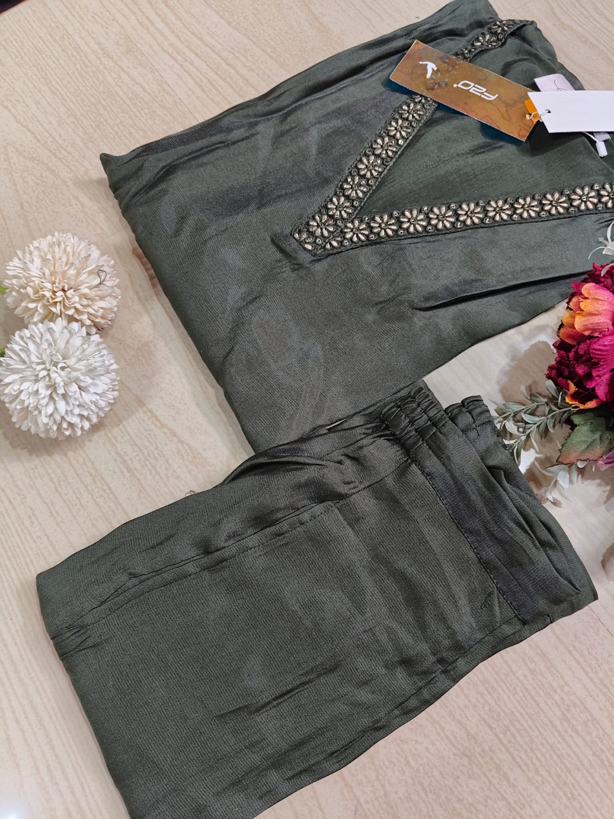 Shiny Silk Kurti with Pant - PSSK01