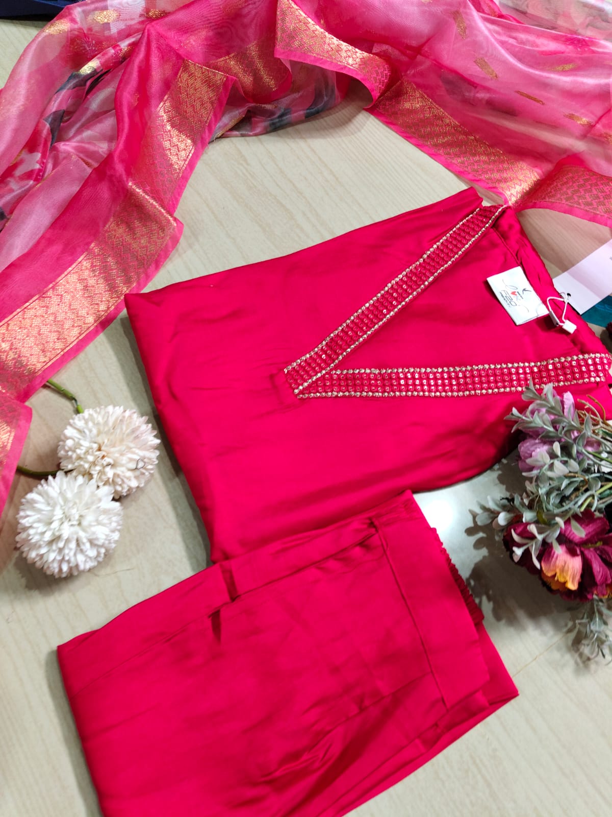 shiny dupatta set SSD02