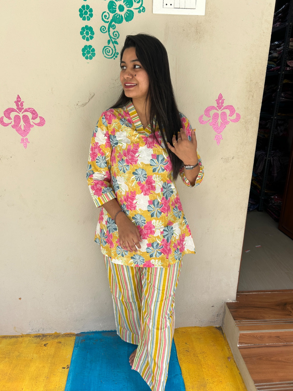 Cotton Co-ord Sets ( night suits ) NSC185