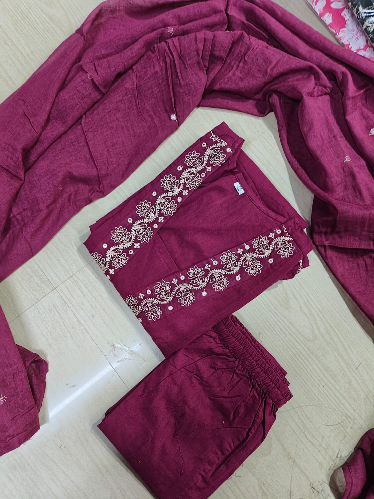 Cotton Floral Anarkali - AS44