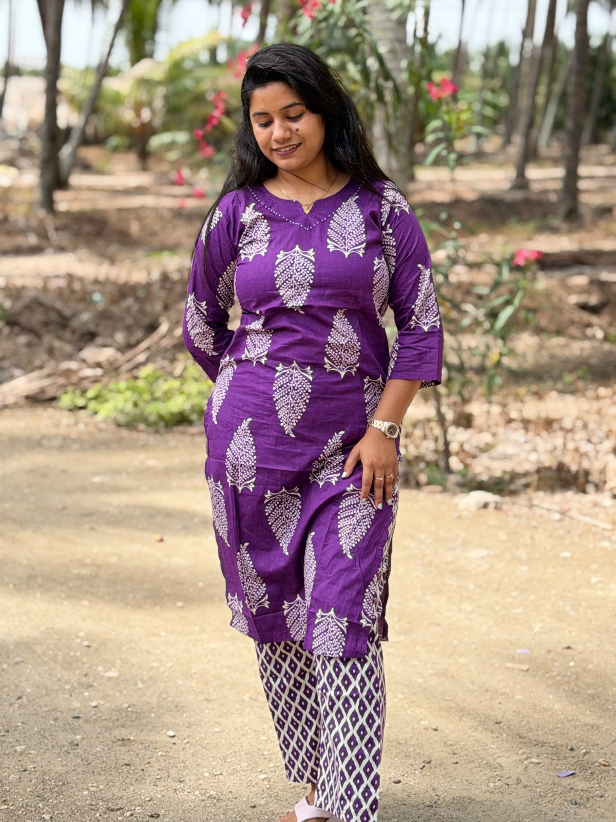 Jaipur Cotton Kurti with Pant JCK33 (Check Our Size Chart Before Placing the Order)