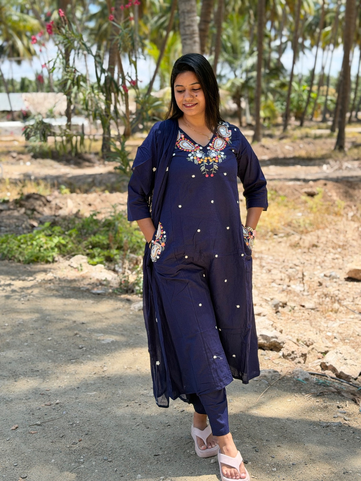 Cotton Floral Anarkali AS118