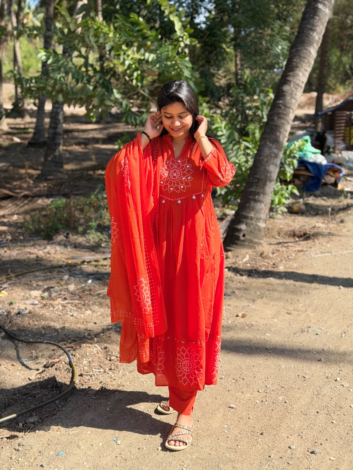 Cotton Floral Anarkali AS125