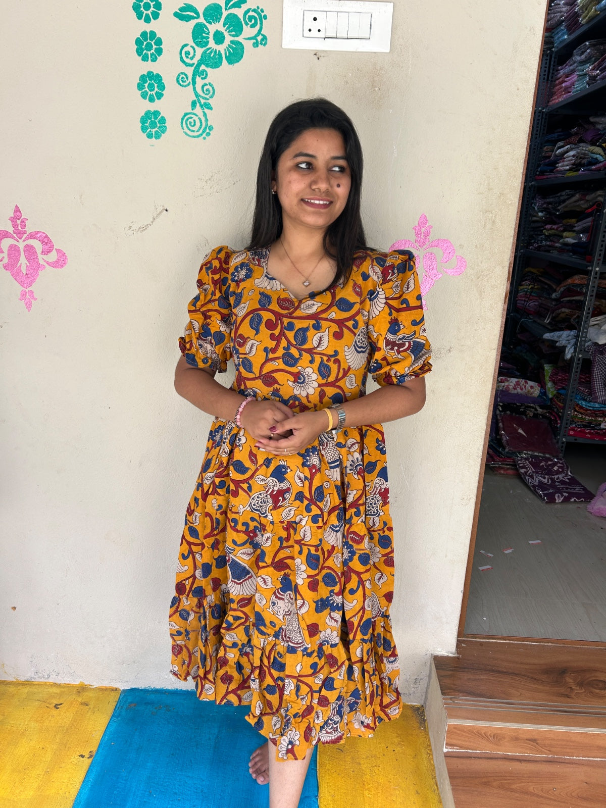 Kalamkari Anarkali Frock