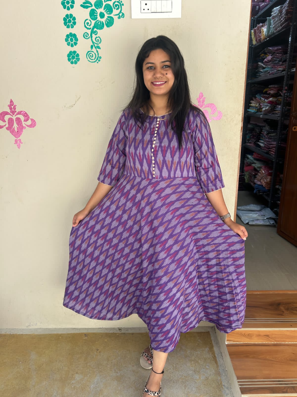 Cotton Ikkat Frock
