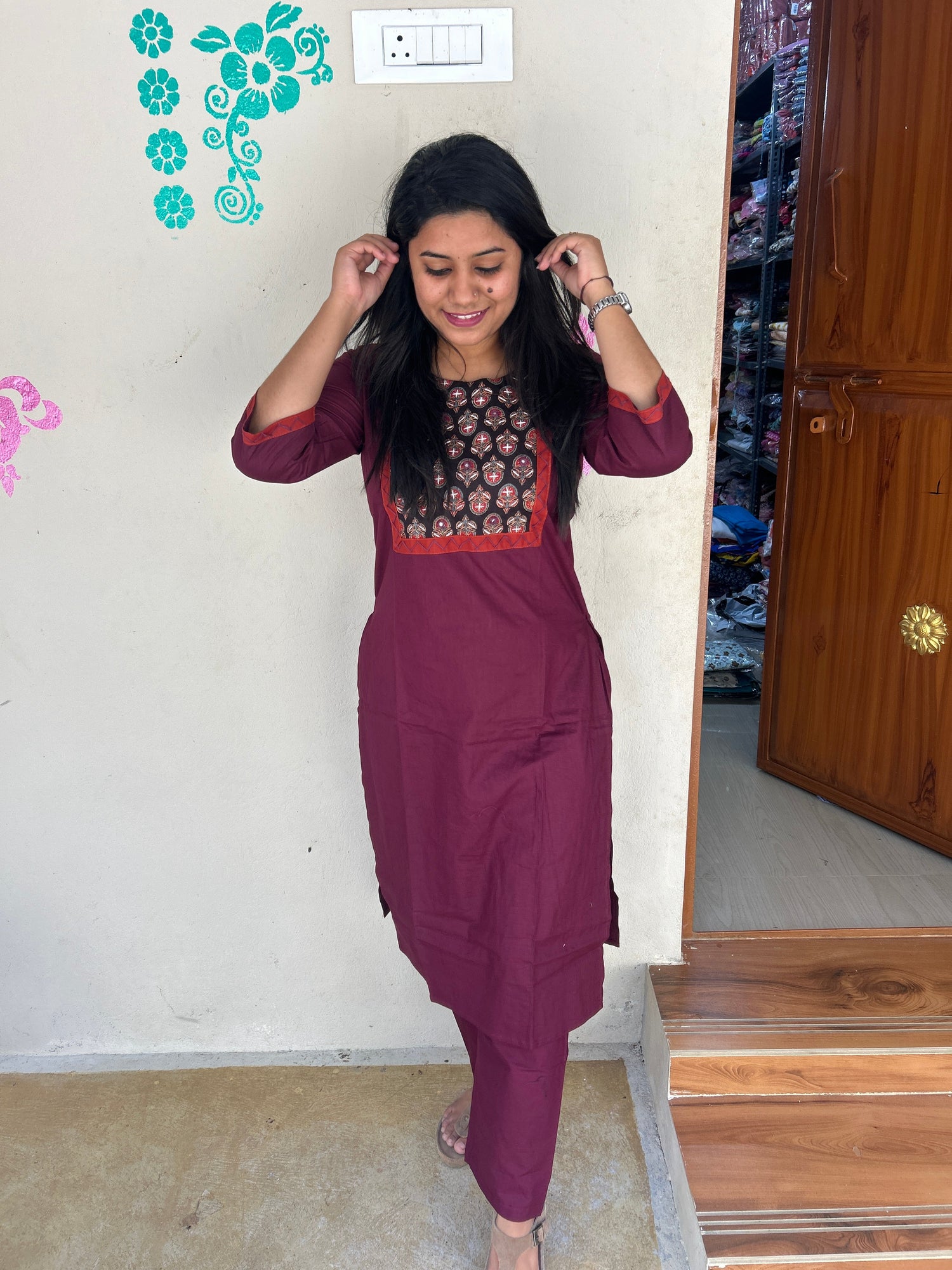 Gamthi Print Kurti with Pant