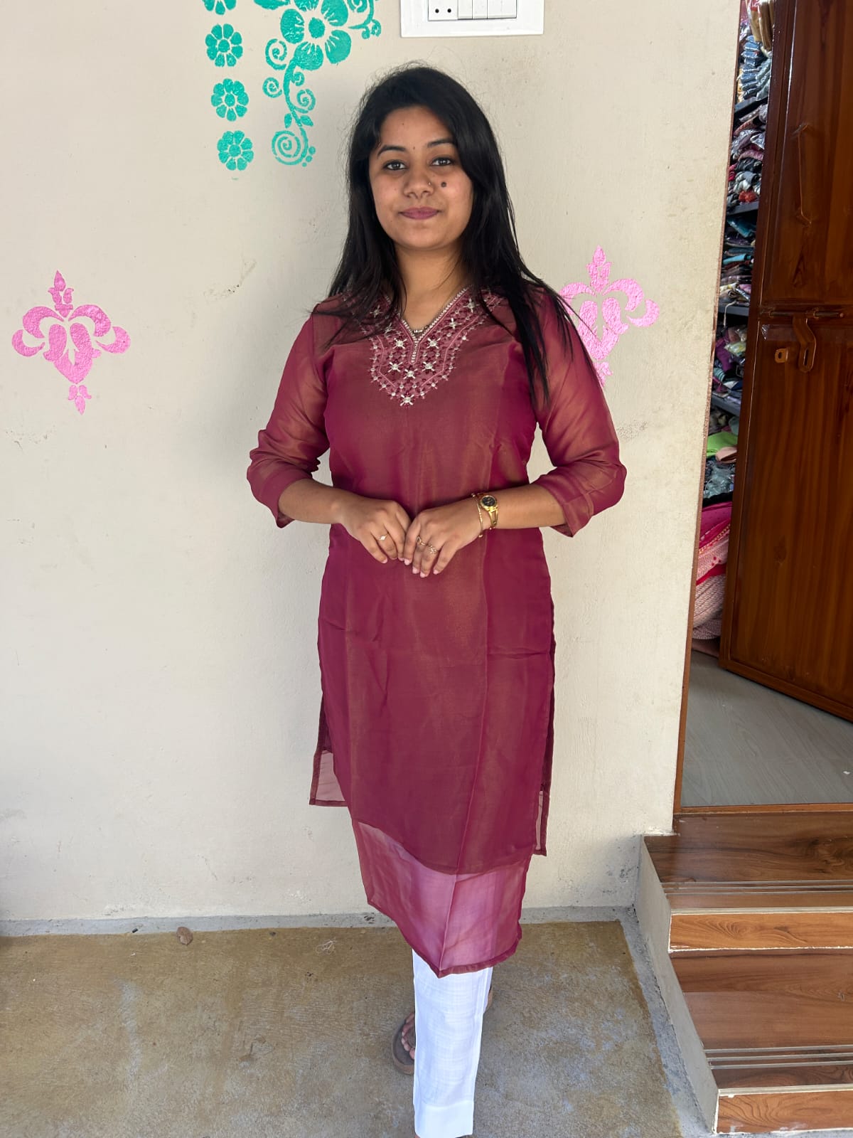 Soft Tissue Silk Kurti