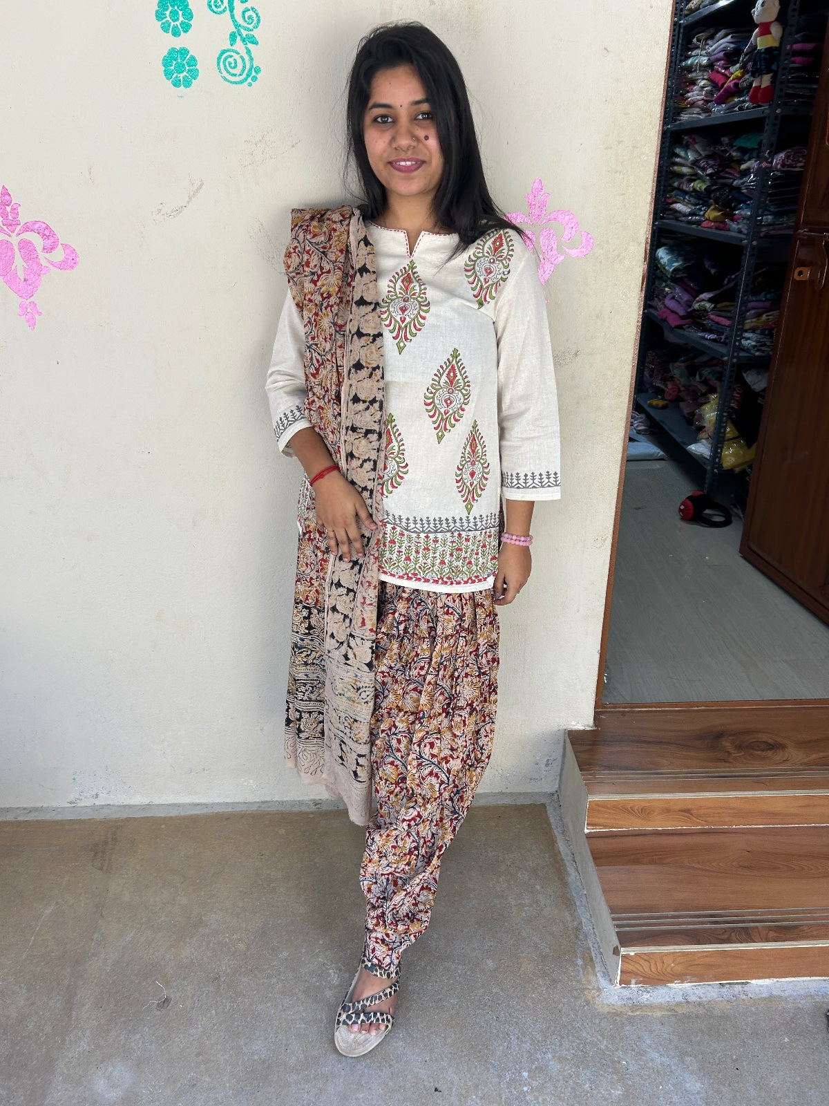 Kalamkari Phant and Dupatta