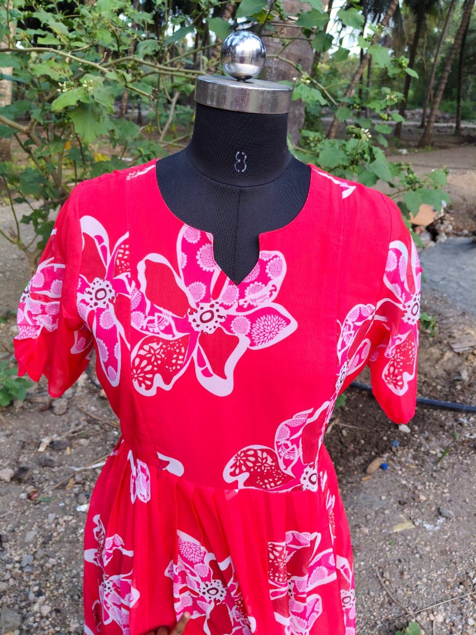 Georgette Floral Frock GFF01