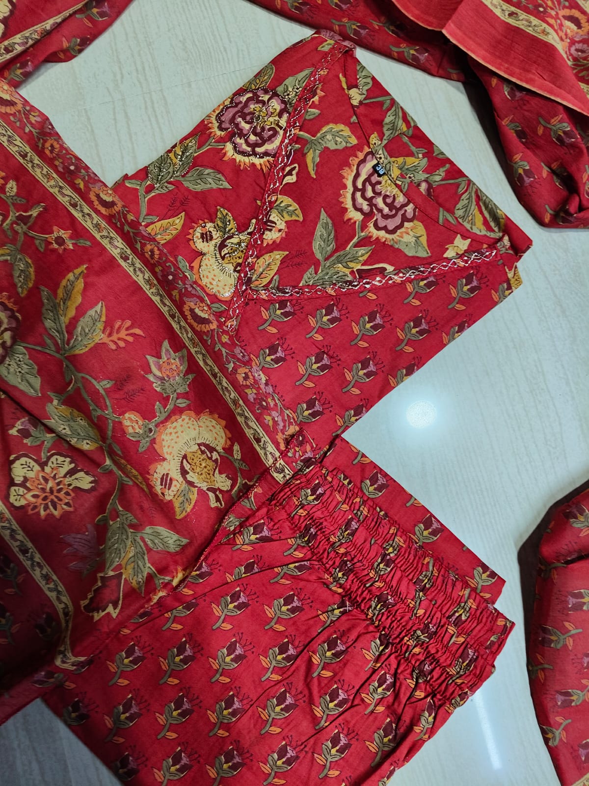 Cotton Floral Anarkali - CA64