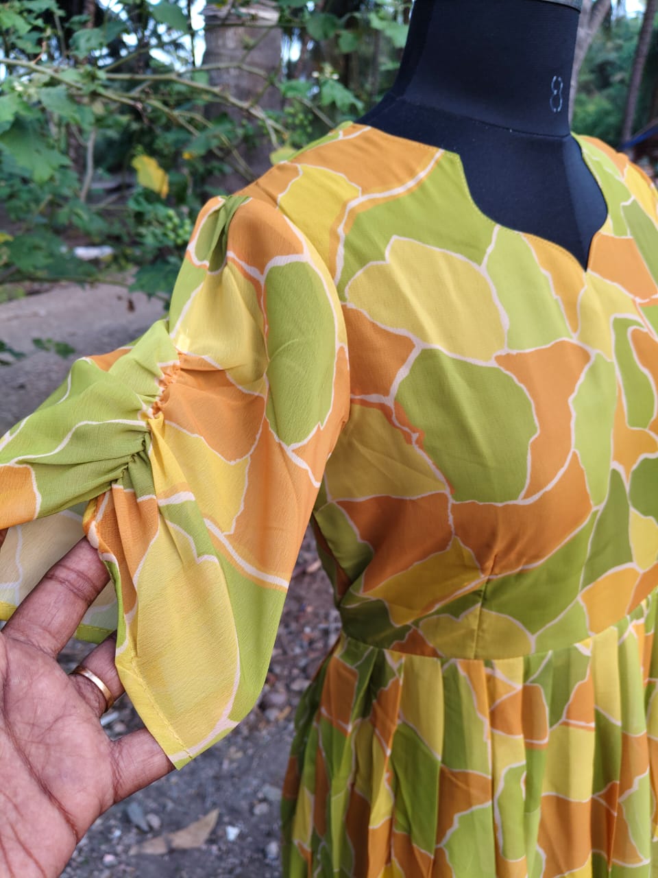 Georgette Floral Frock GFF07