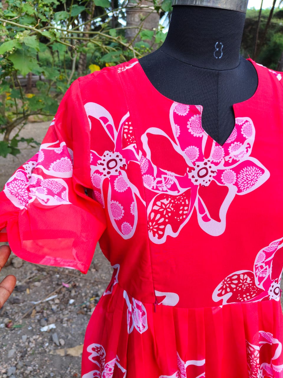 Georgette Floral Frock GFF01