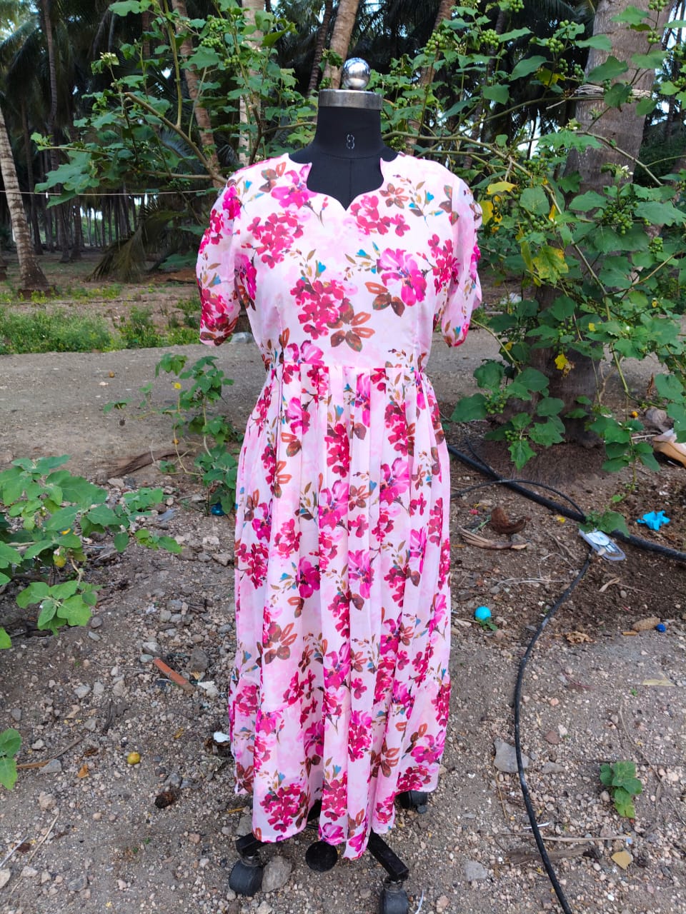 Georgette Floral Frock GFF10
