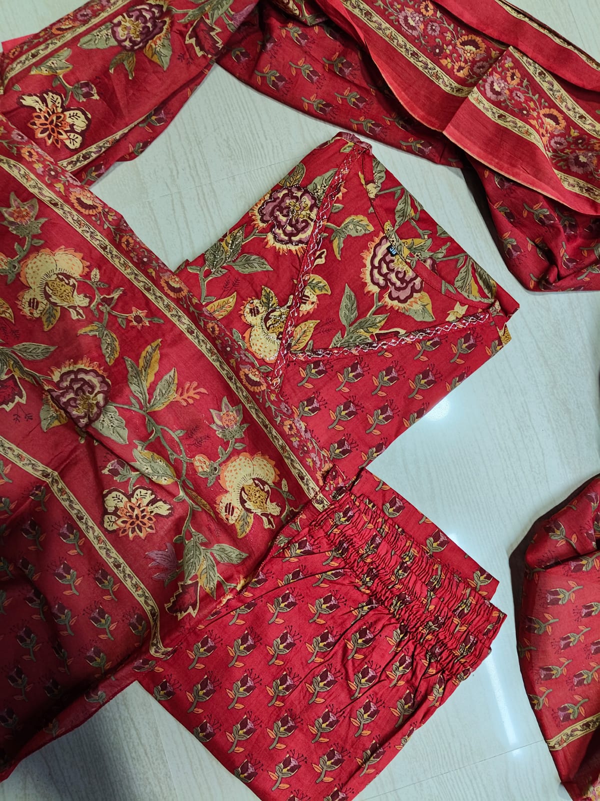 Cotton Floral Anarkali - CA64