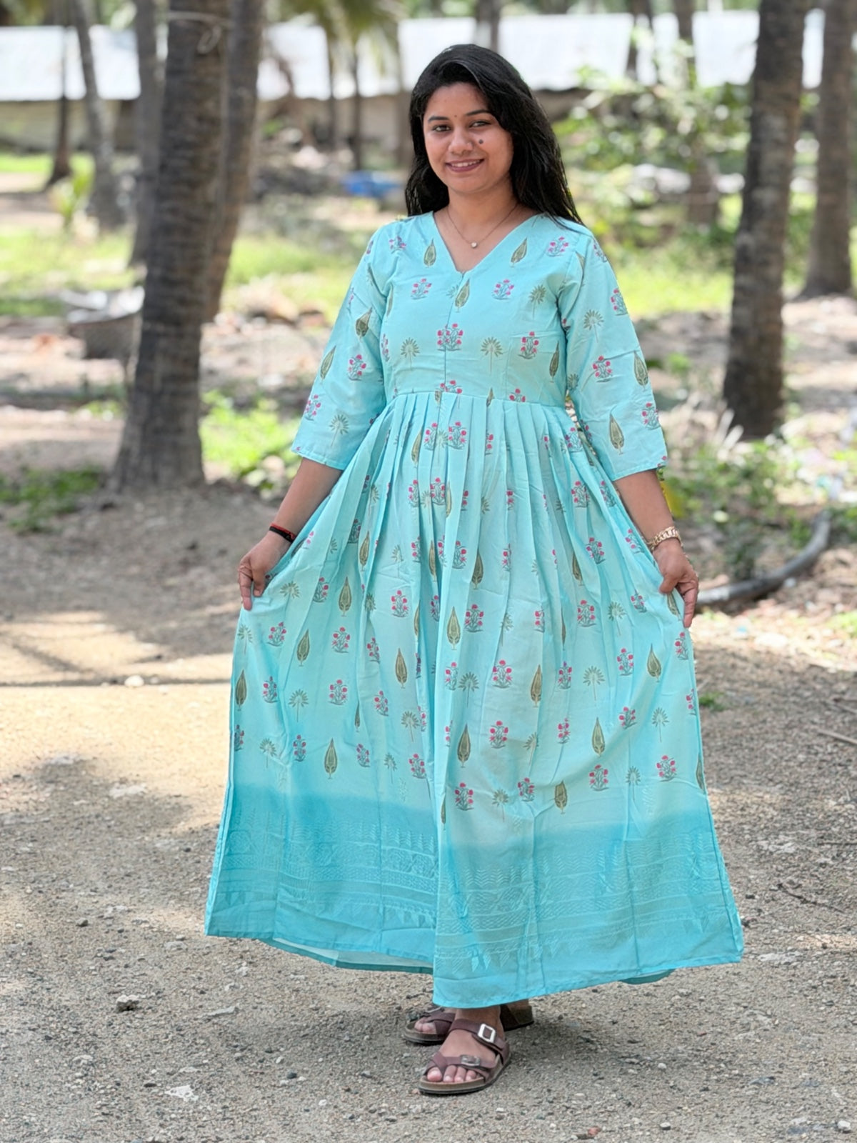 Muslin Feeding Frock  IFF79