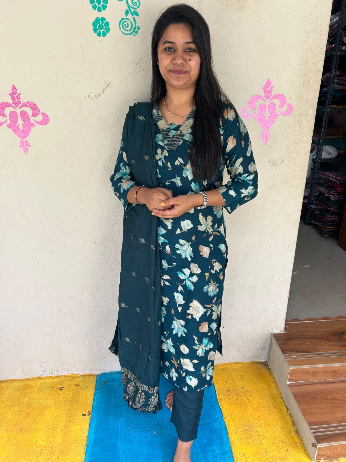 Kurti with Pant and Linen Dupatta sets - KPL02