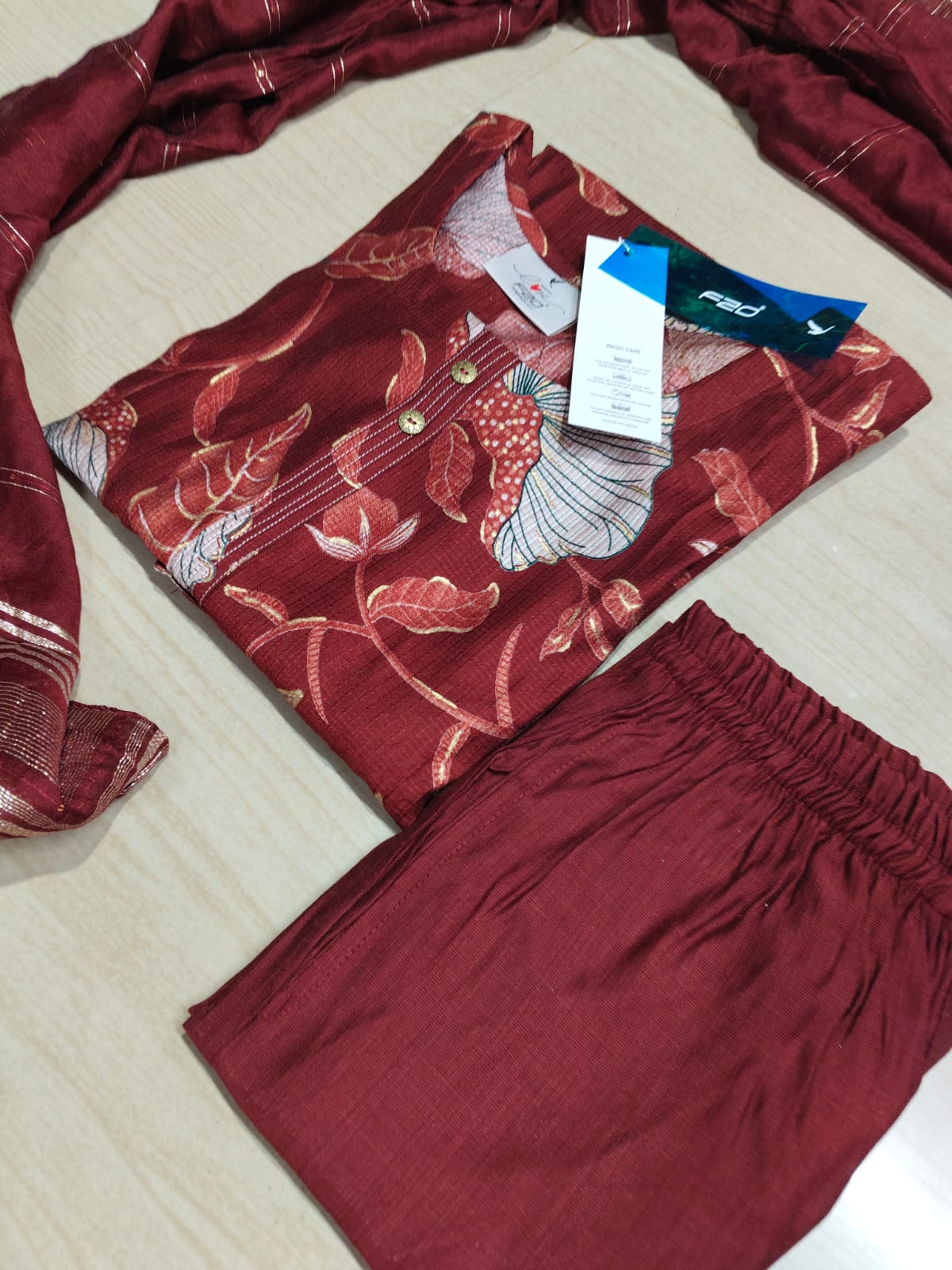 Premium Shiny Vetican Silk Kurti - SVK34