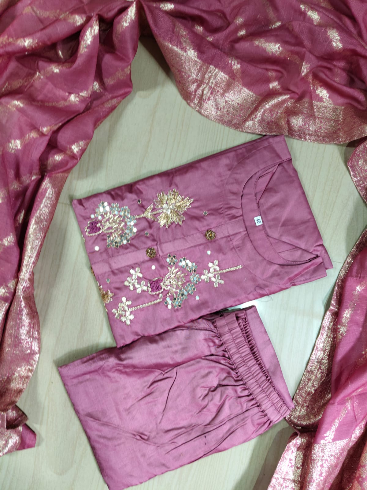 Premium Modal Chanderi Silk Kurti - CSK56