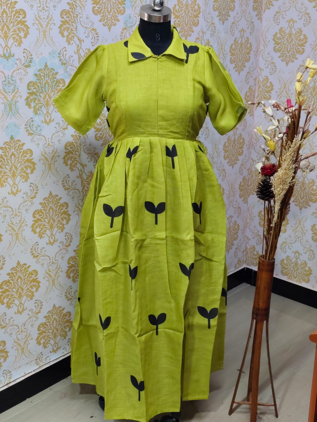 Linen Cotton Feeding Frock  IFF68