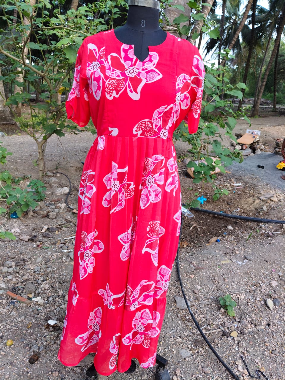 Georgette Floral Frock GFF01