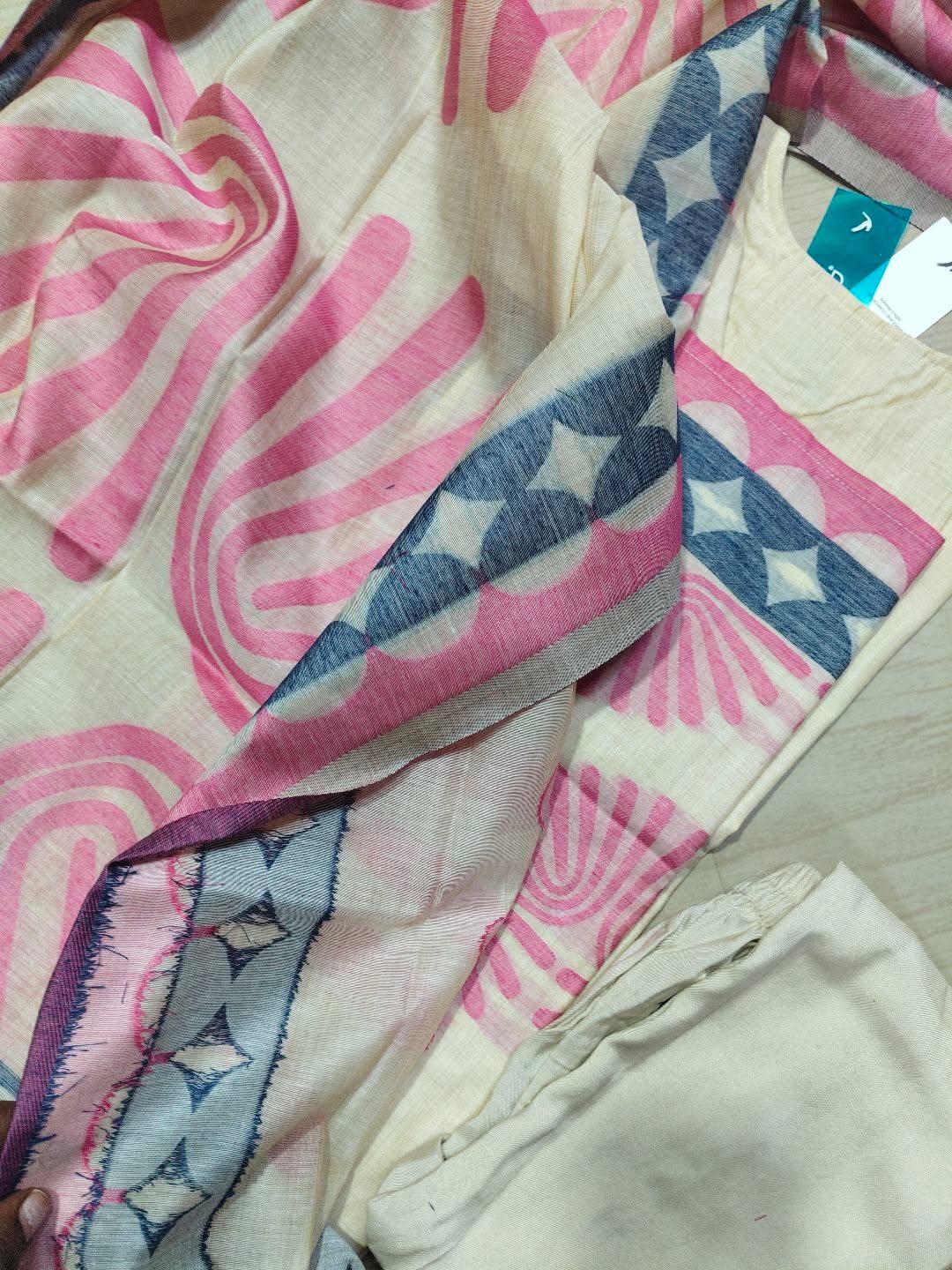 Premium Jamdani Kurti  Set EW85
