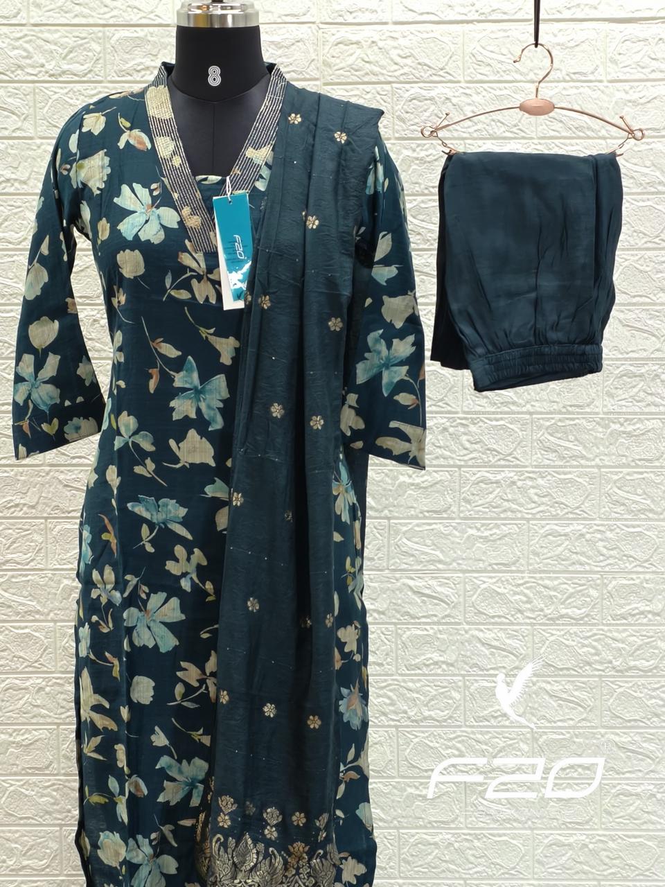 Kurti with Pant and Linen Dupatta sets - KPL02