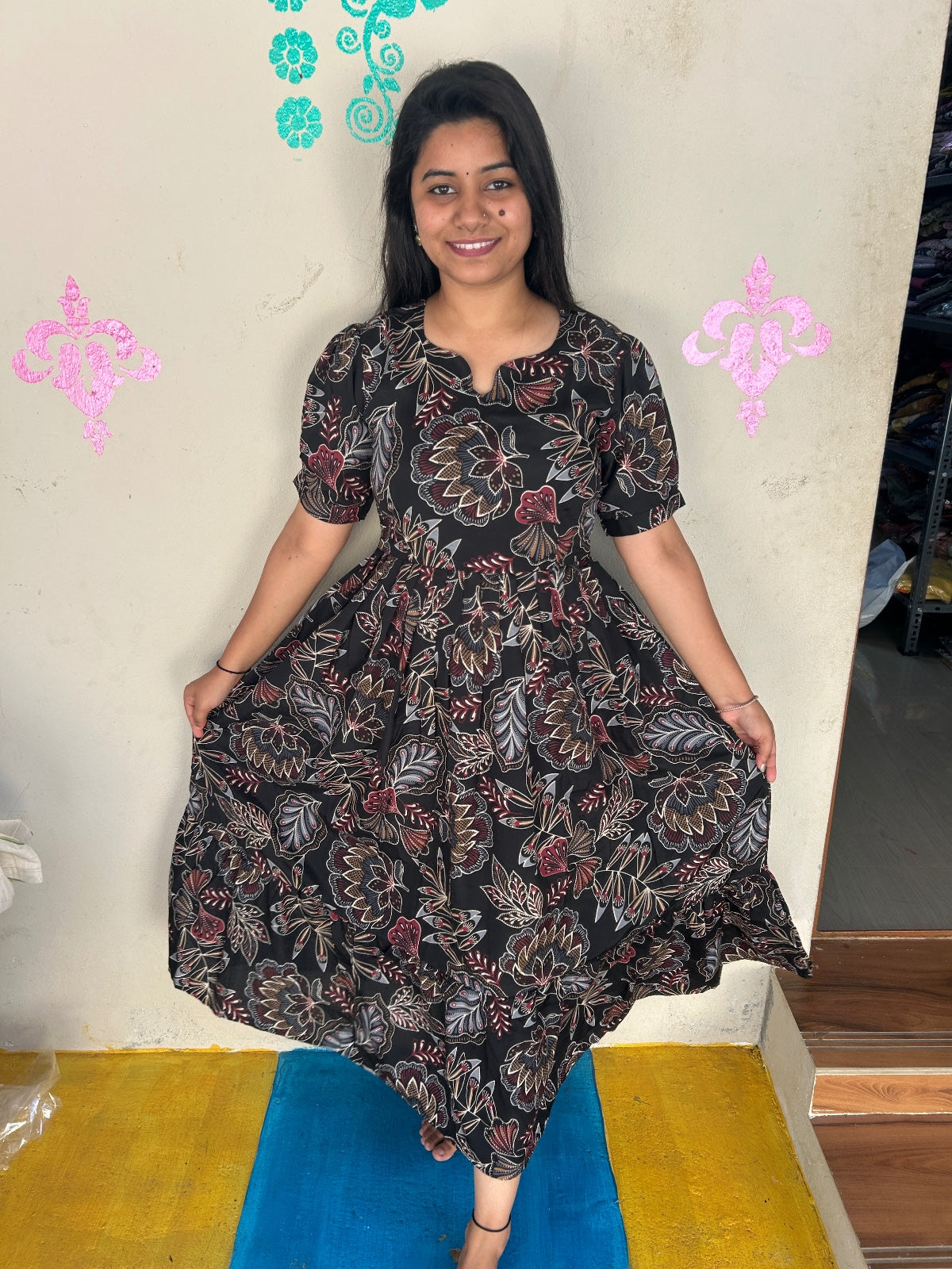 Cotton Floral Frock - CFF51