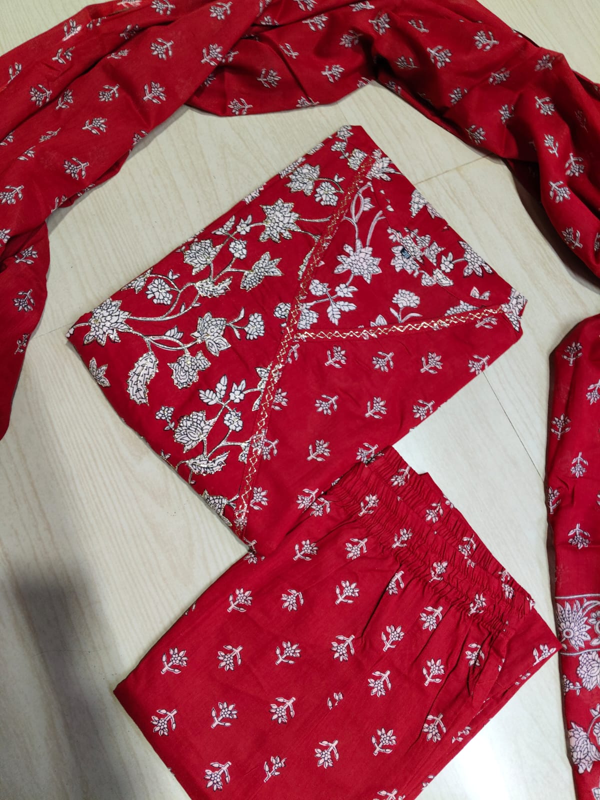 Cotton Floral Anarkali - CA72