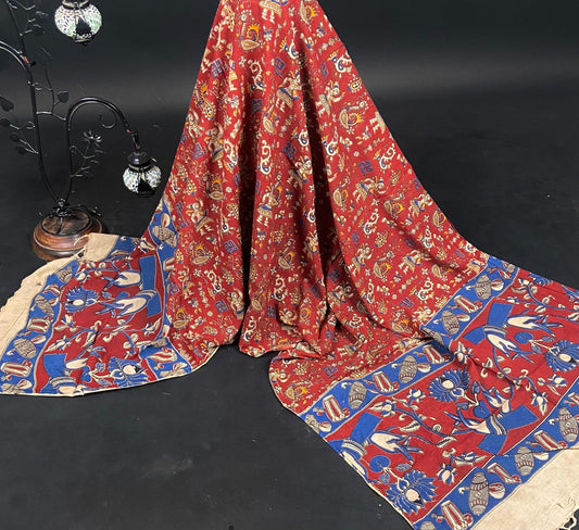 Kalamkari Pure Cotton Duppatas KCD13