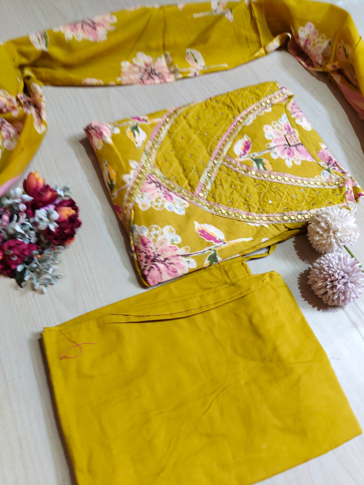 Cotton Floral Anarkali - CA17