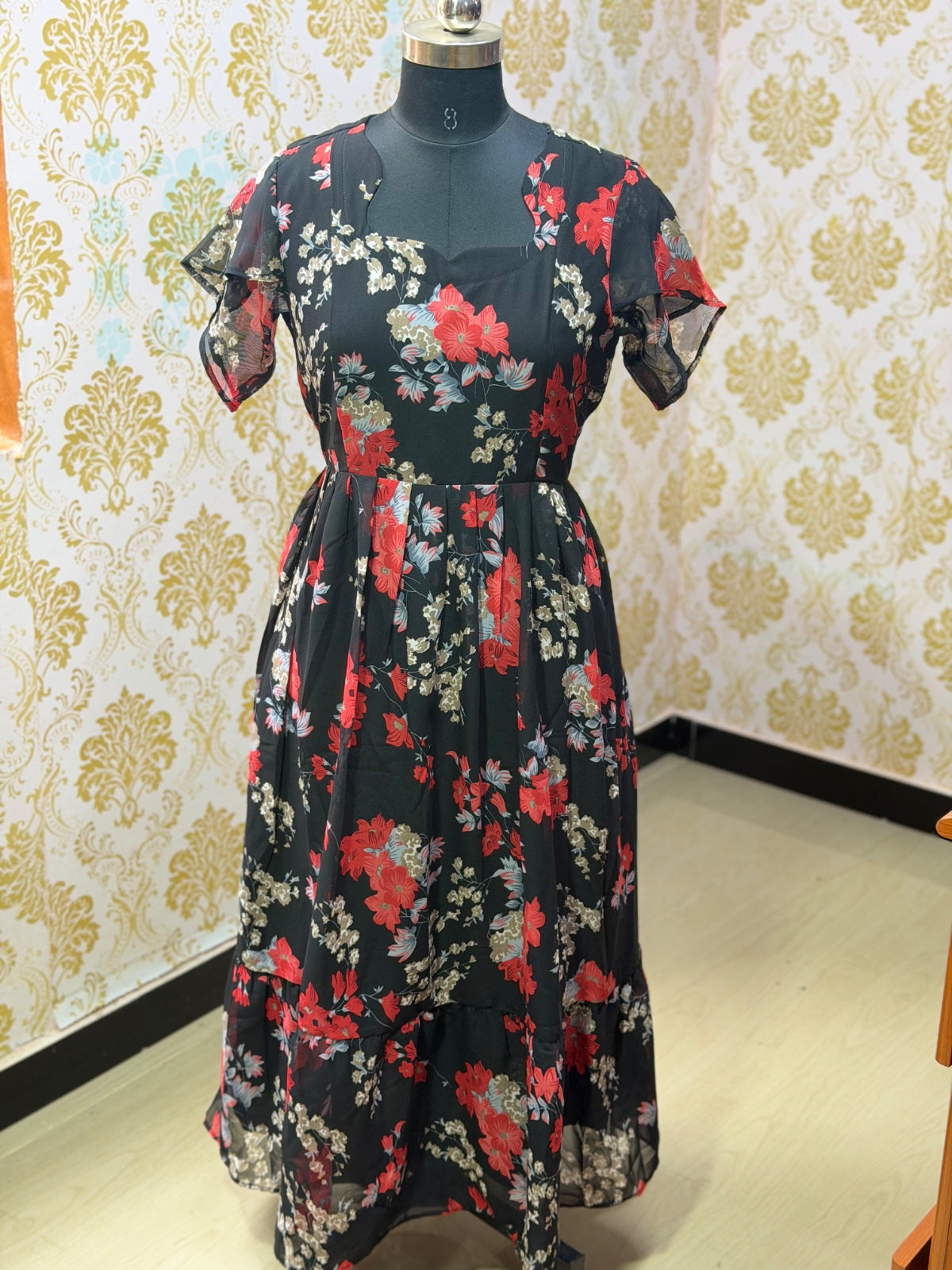 Georgette Floral Frock GFF17