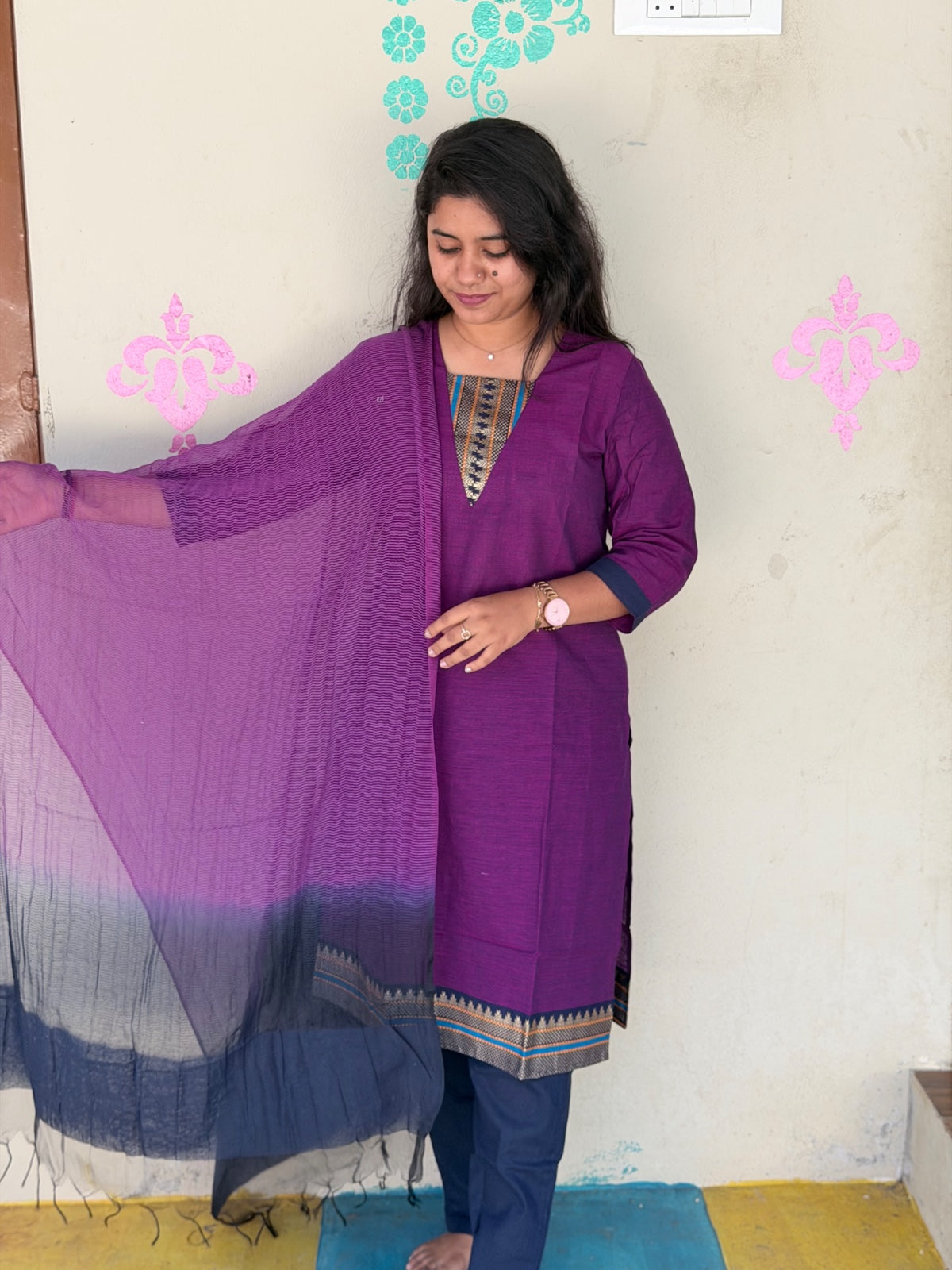 Petals Dupatta Sets  FDS275