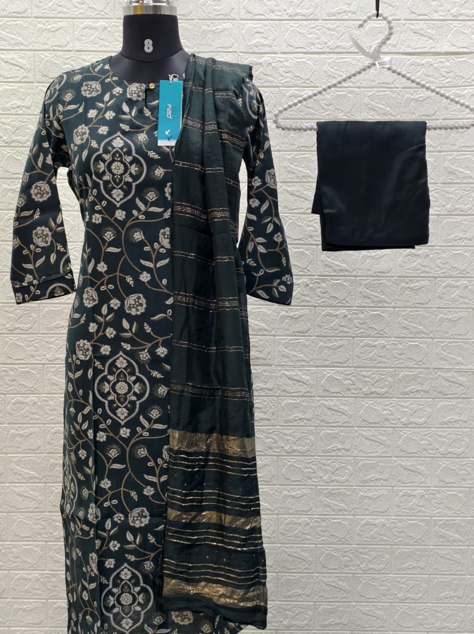 Kurti with Pant and Linen Dupatta sets - KPL36
