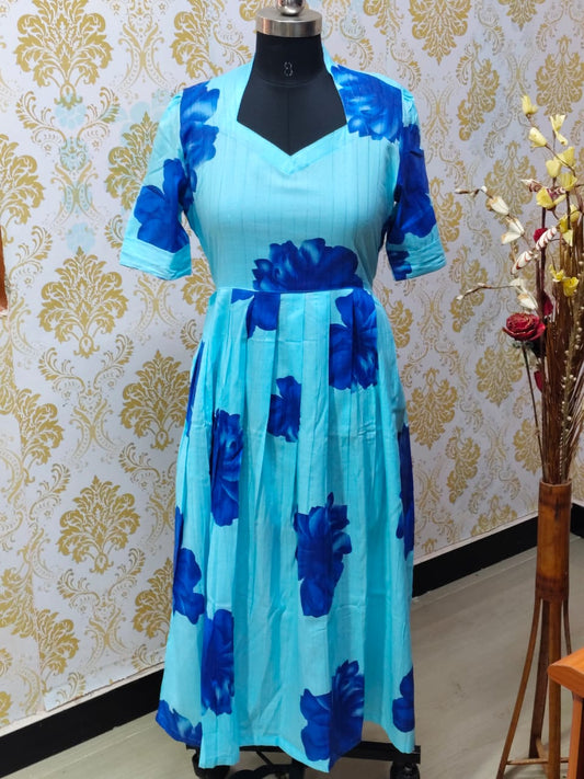 Rayon Floral Frock  CFF148