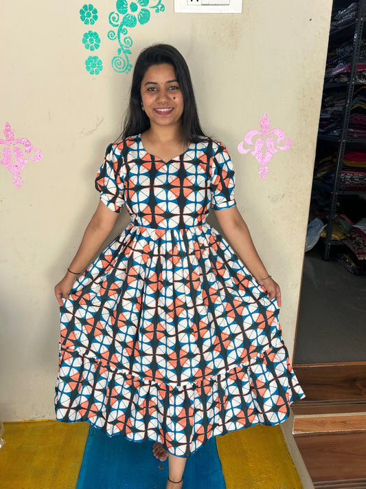 Cotton Floral Frock - CFF50