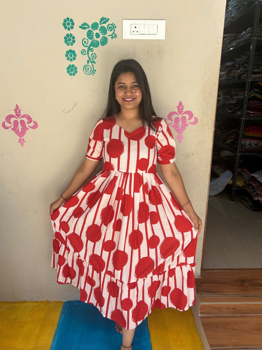 Cotton Floral Frock - CFF55