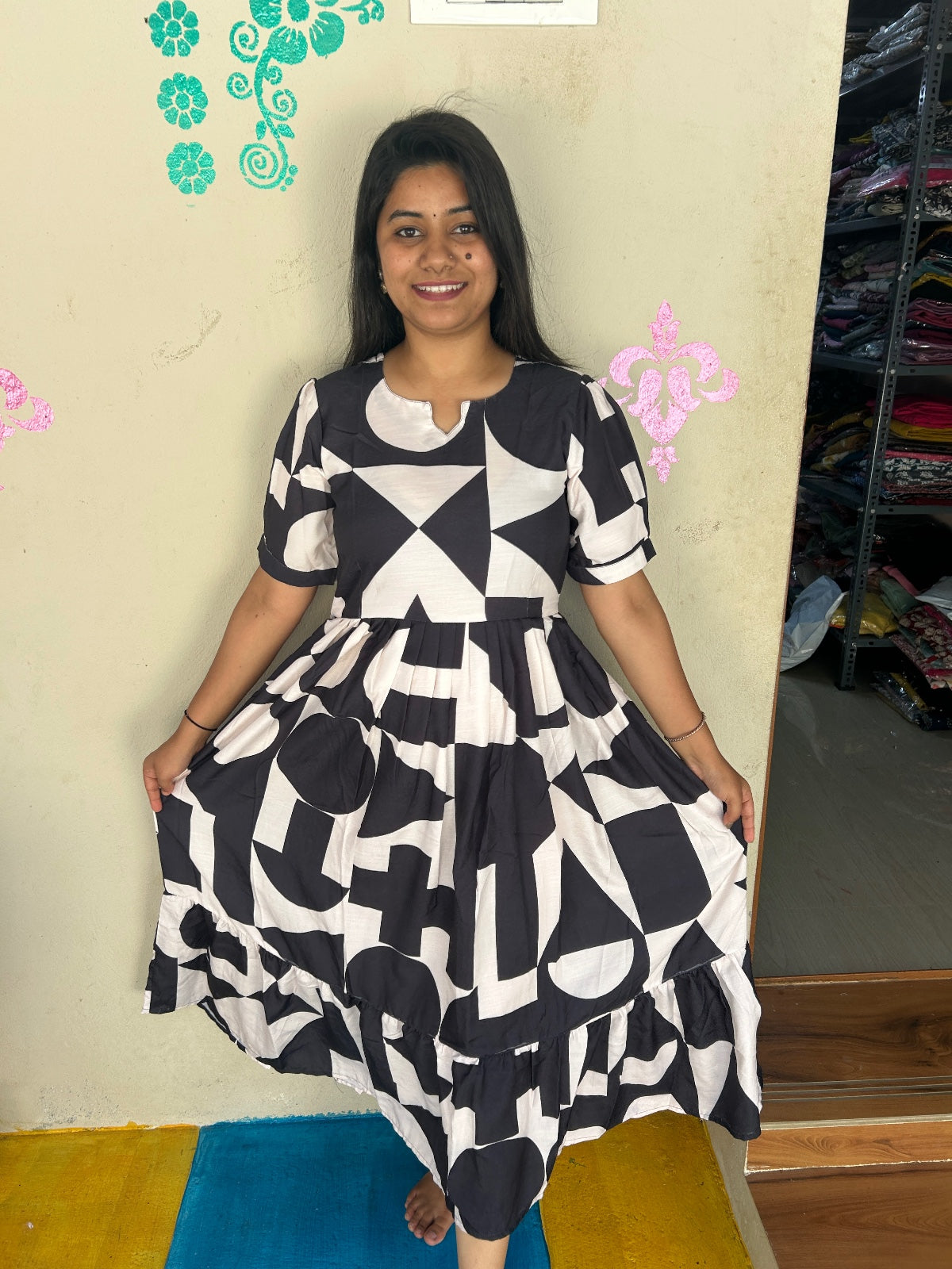 Cotton Floral Frock - CFF57