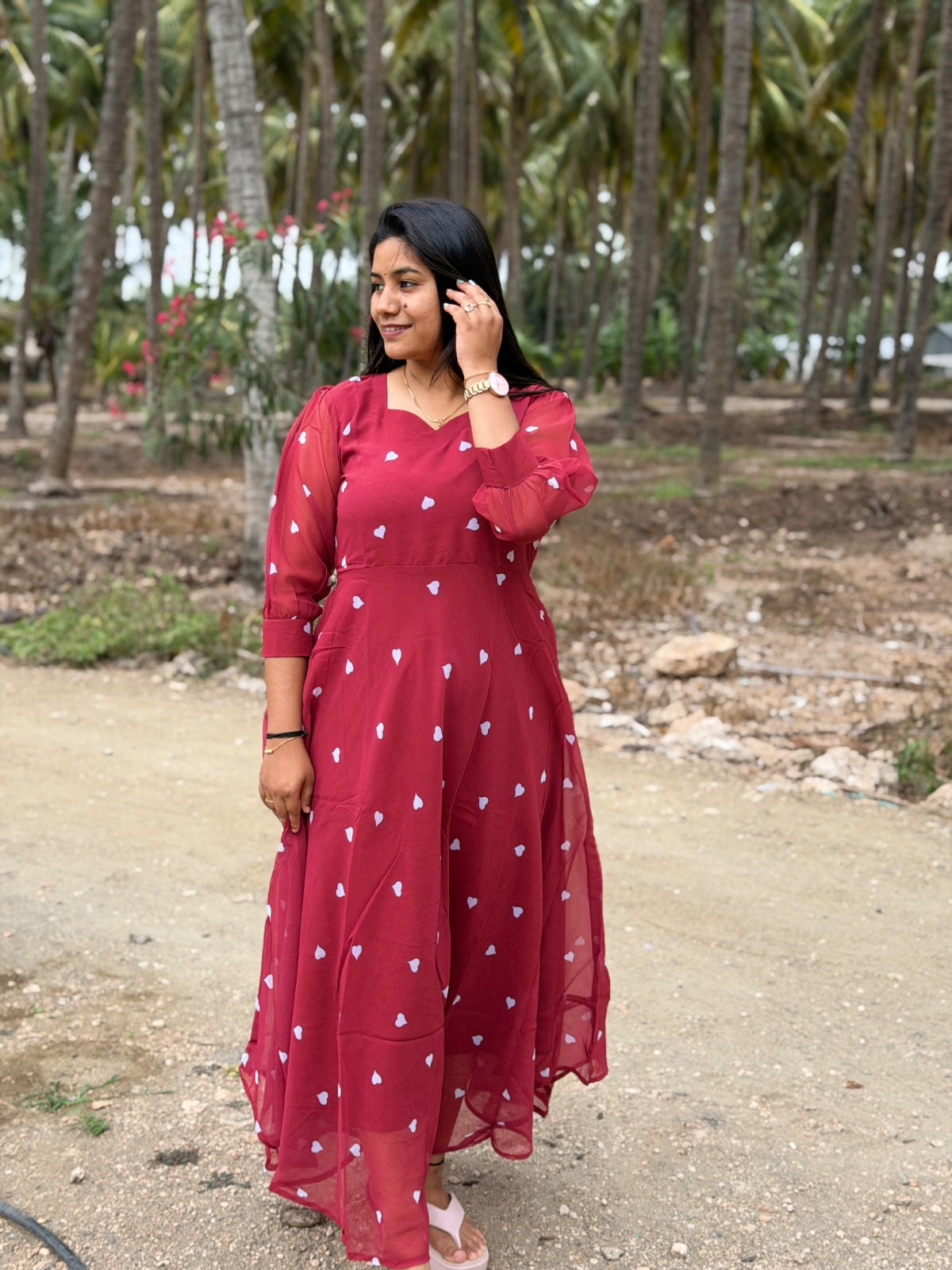 Georgette Floral Frock GFF05