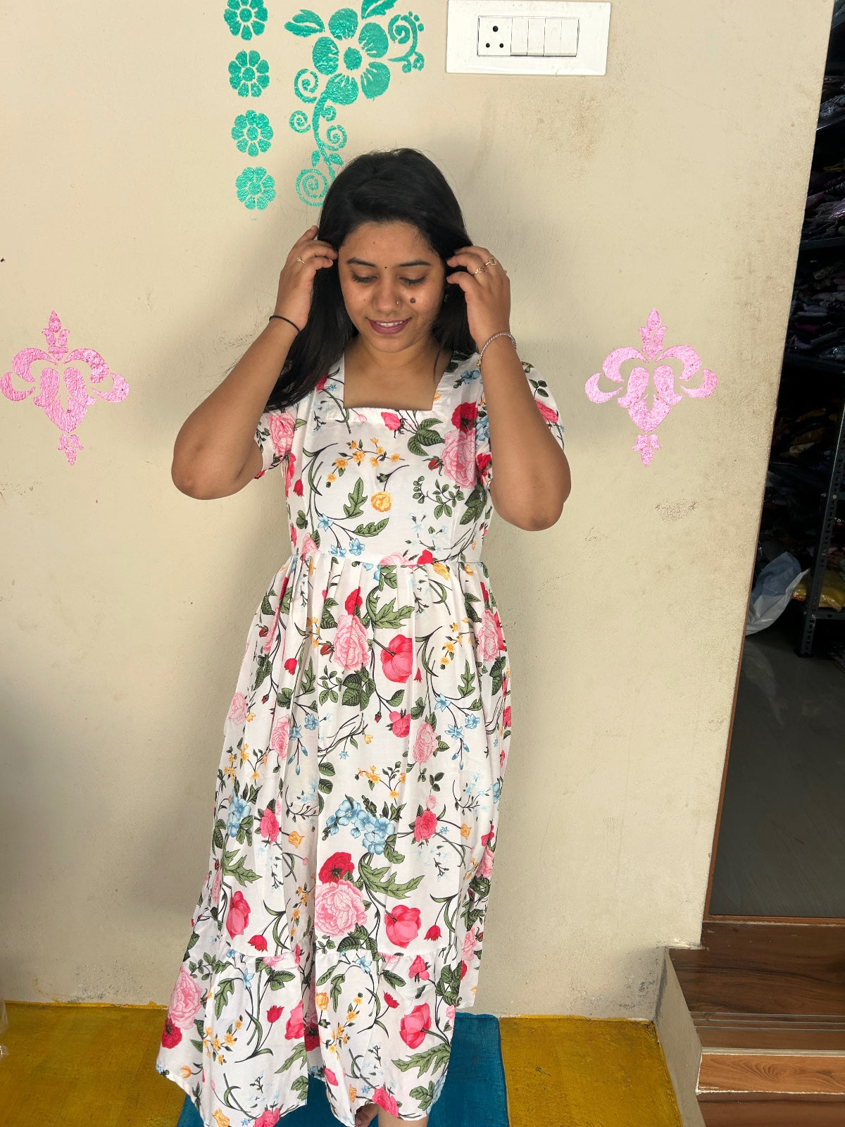 Cotton Floral Frock - CFF61