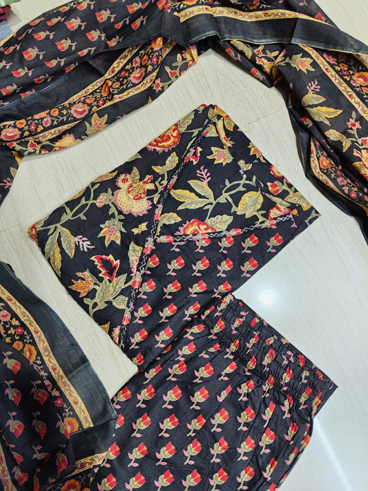 Cotton Floral Anarkali - CA68