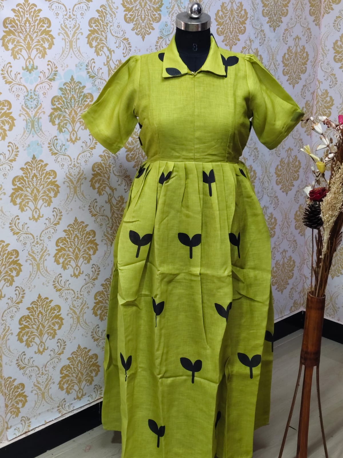 Linen Cotton Feeding Frock  IFF68
