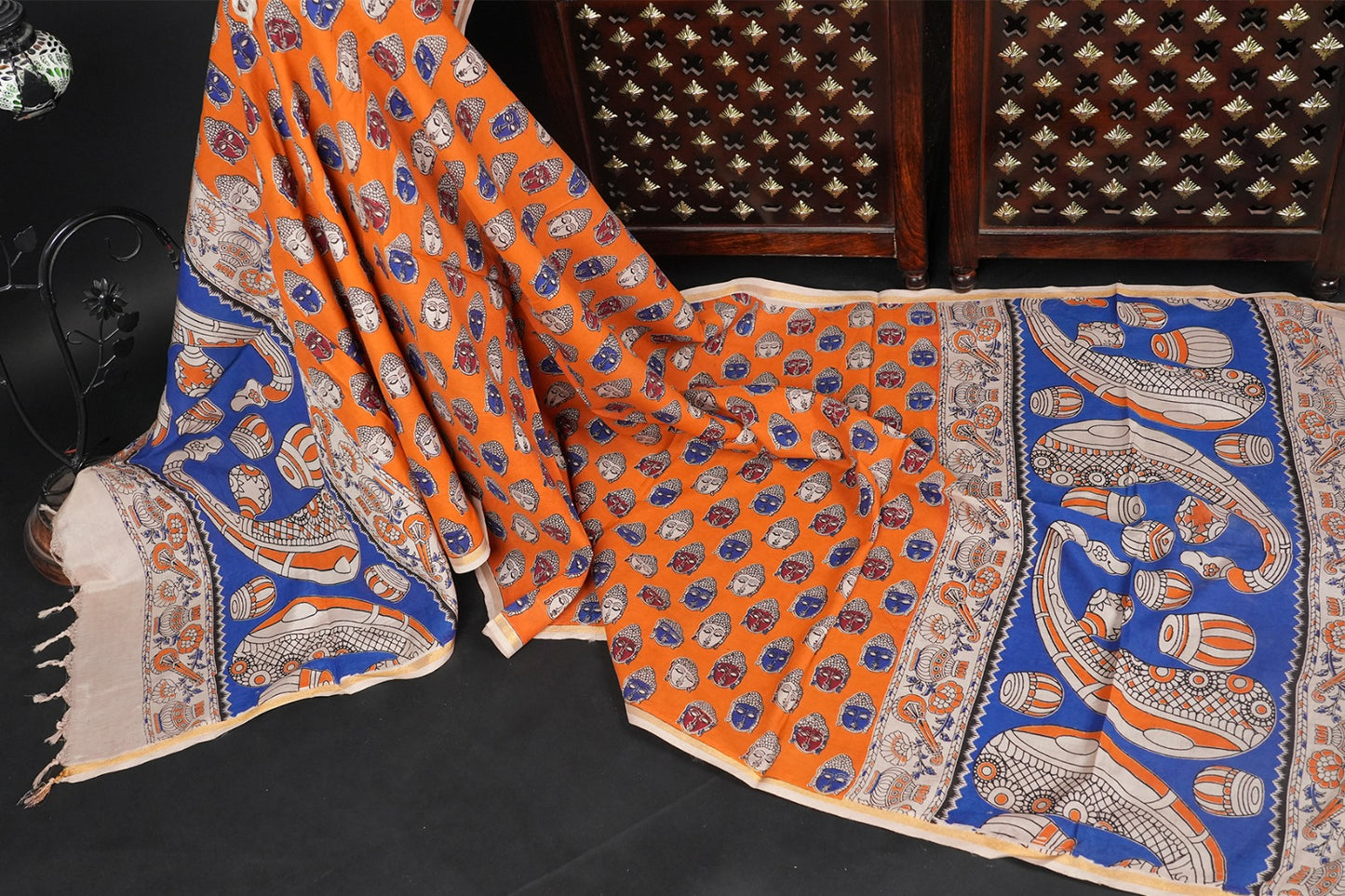 Kalamkari Zari Boarder Duppata KZD06