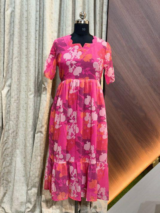 Georgette Floral Frock GFF06