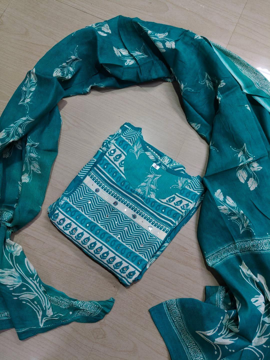 Cotton Floral Anarkali (Without Phant)  AS101