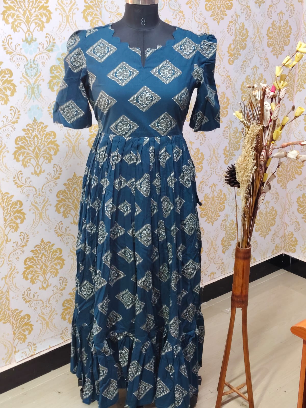 Cotton Floral Frock - CFF109