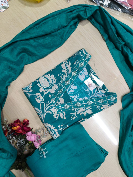 Premium Shiny Vetican Silk Kurti - SVK10