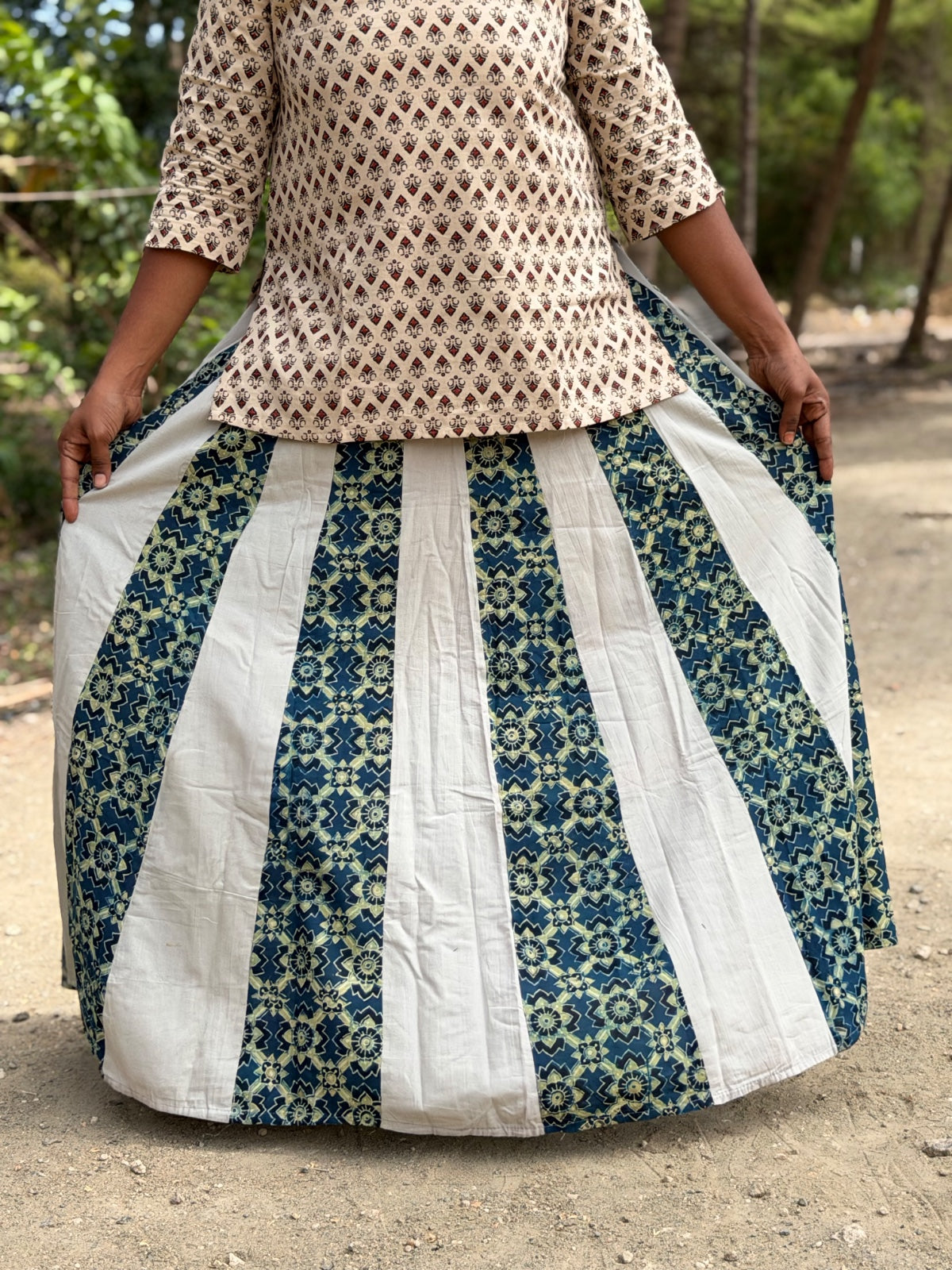 Ajrak Cotton Skirts SS10