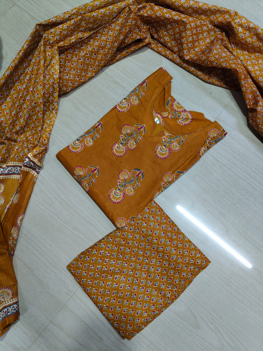 Jaipur Cotton Kurti Set - JKS10 (Check Our Size Chart Before Placing the Order)