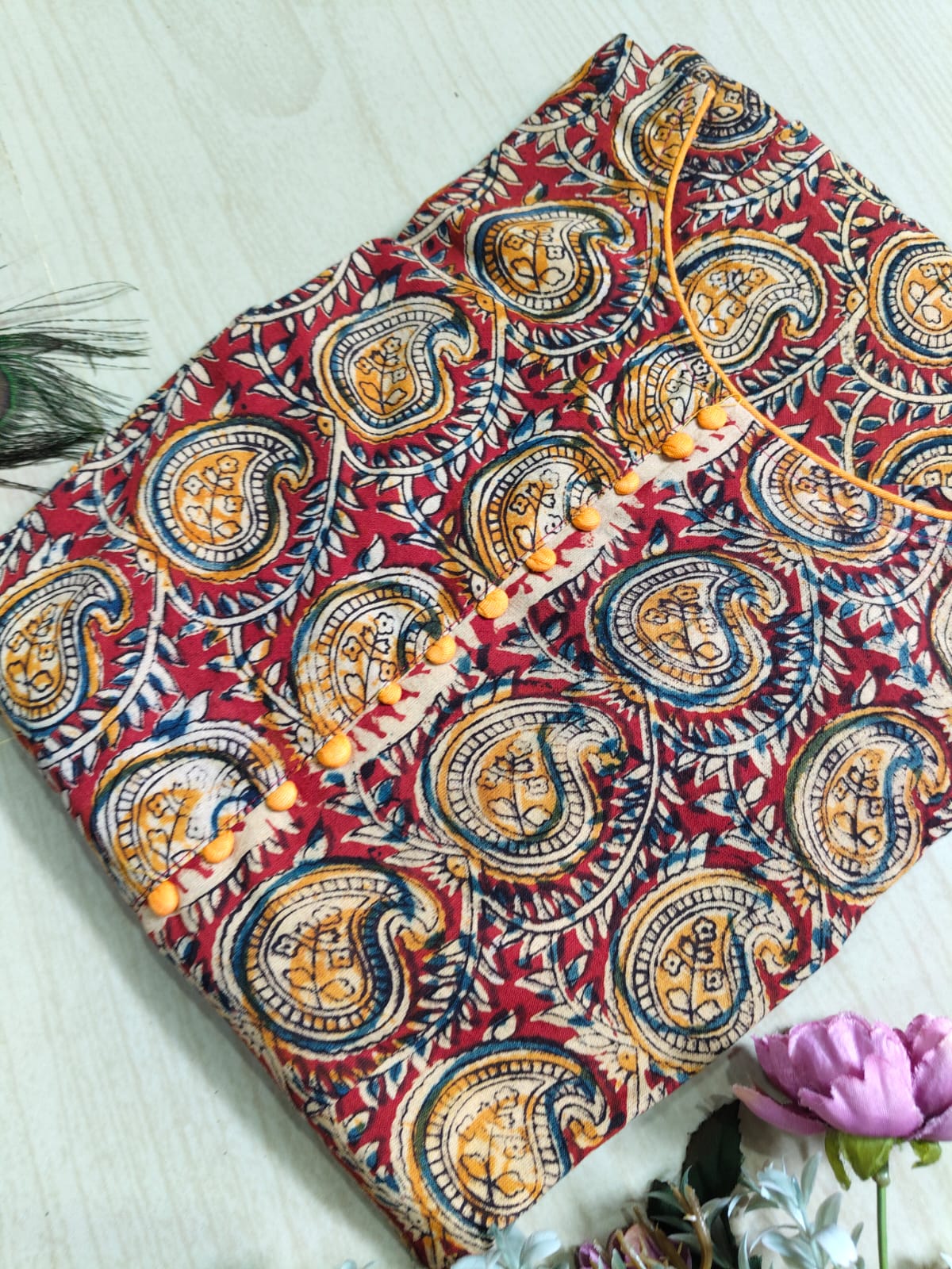 Kalamkari Anarkali Frock KAF10